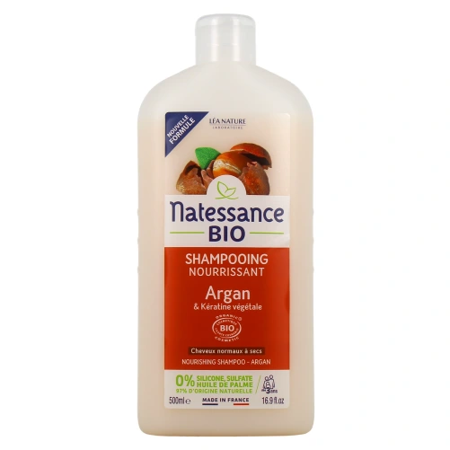 Natessance Shampooing nourrissant Argan Kératine Bio