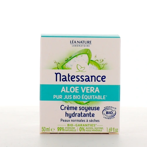 Natessance Crème Soyeuse Hydratante Aloe Vera Bio