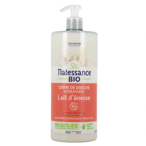 Natessance Bio Crème de Douche Hydratante Lait d'ânesse