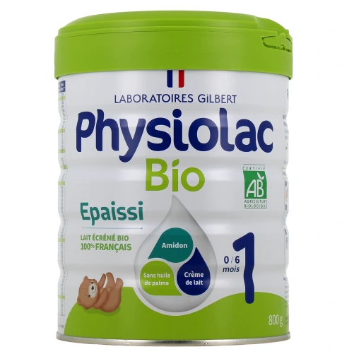 Physiolac Bio 1 Lait 1er âge Formule épaissie