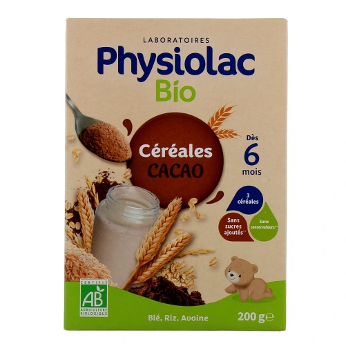 Physiolac Bio Céréales Cacao