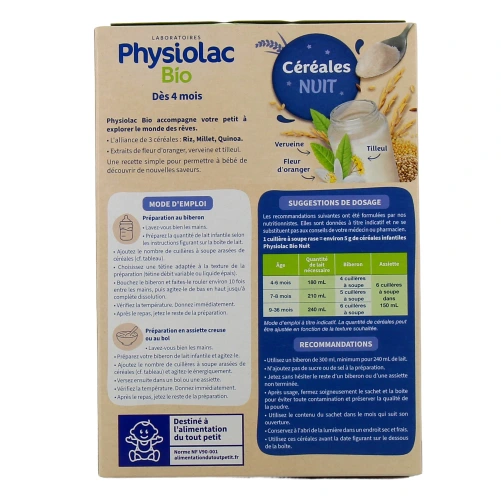 Physiolac Bio Céréales Nuit