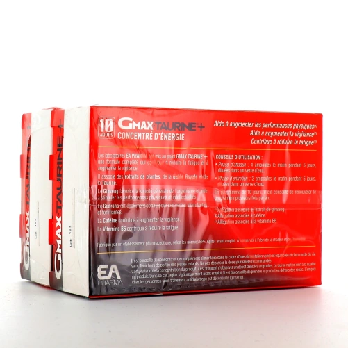 GMAX Taurine+ Concentré d'énergie Offre Spéciale Lot de 2