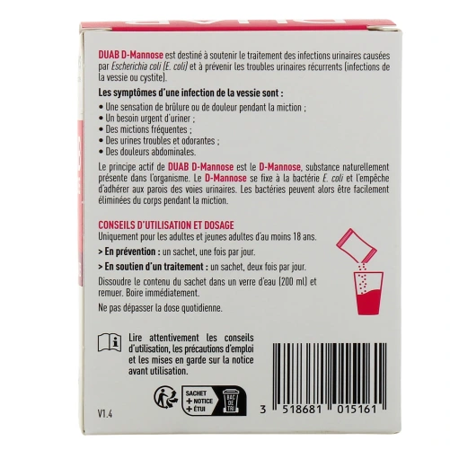 Granions Duab D-Mannose Infections Urinaires