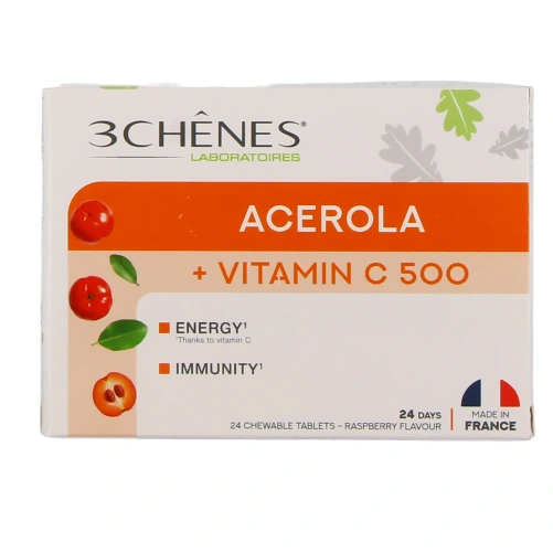3 Chênes Acérola Vitamine C 500