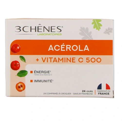 3 Chênes Acérola Vitamine C 500