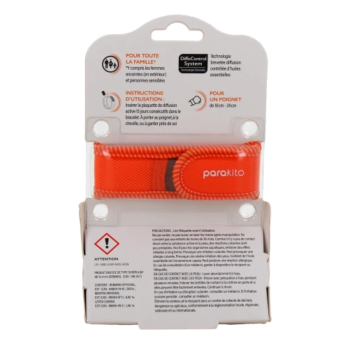 Parakito Bracelet Anti Moustique Rechargeable Adulte