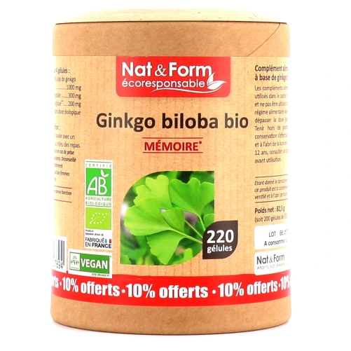 Nat & Form Ginkgo Biloba Bio