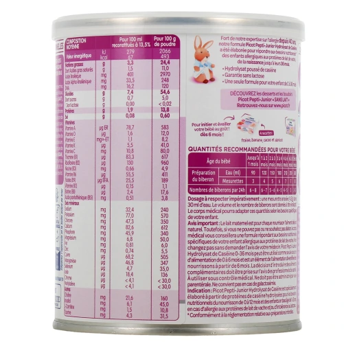 Picot Pepti-Junior Hydrolysat de Caséine 0-36 Mois