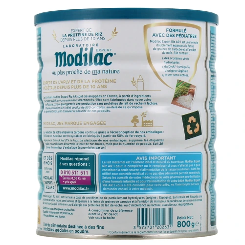 Modilac Expert Riz AR 1 Lait 1er âge