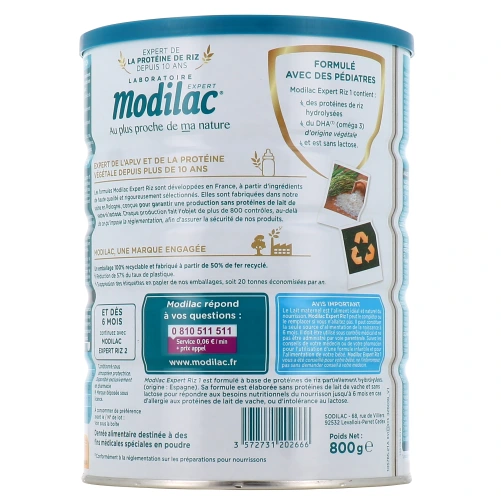 Modilac Expert Riz Lait 1er âge