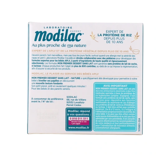Modilac Mon 1er Dessert Sans Lait