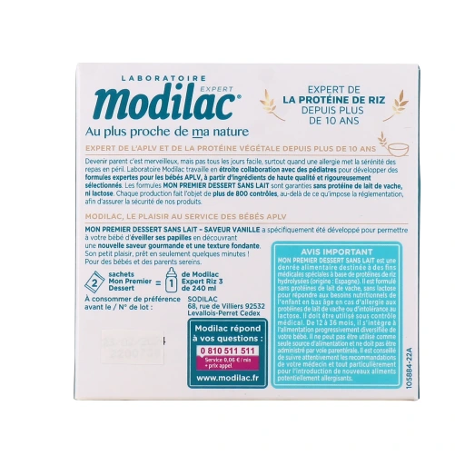 Modilac Mon 1er Dessert Sans Lait