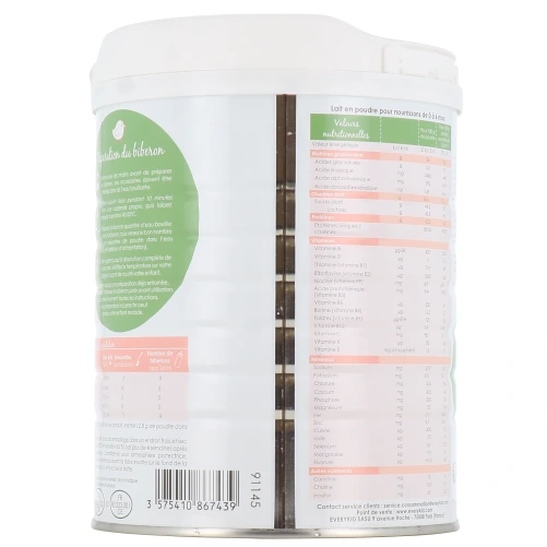 Lait en poudre Bio Everymilk