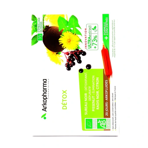Arkofluides Détox Bio 20 ampoules