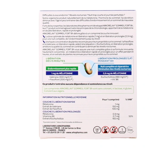 Arkopharma Arkorelax Sommeil Fort 8h