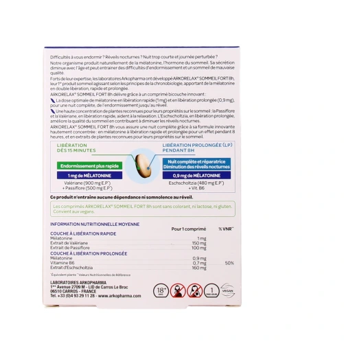 Arkopharma Arkorelax Sommeil Fort 8h