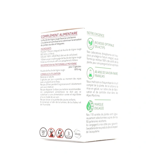 Arkogélules Vigne Rouge Jambes Légères