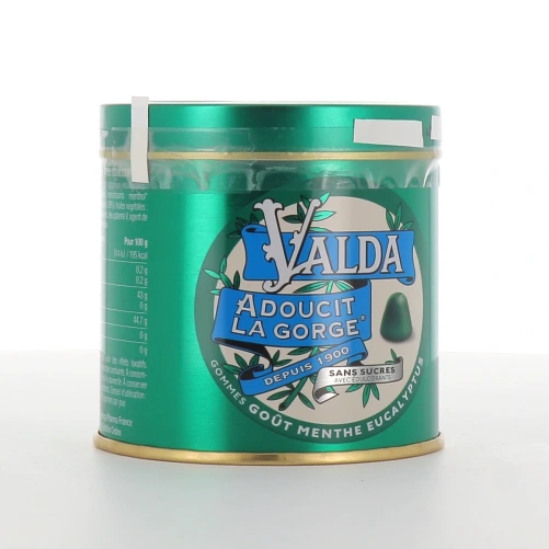 Valda Gommes Sans Sucres pour Adoucir la Gorge
