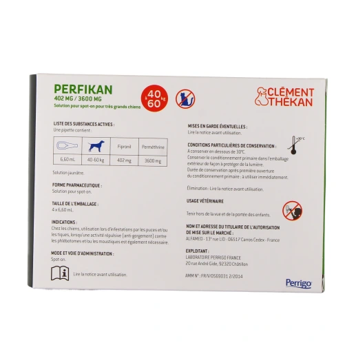 Perfikan Spot-On Antiparasitaire Chien
