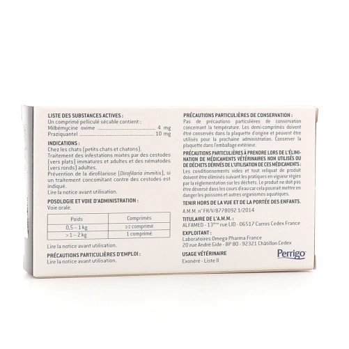 Milprazikan Vermifuge Chat