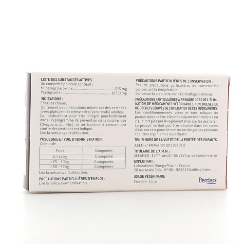 Milprazikan Vermifuge Chien