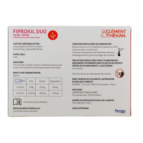 Fiprokil Duo Chat Spot-On Antiparasitaire