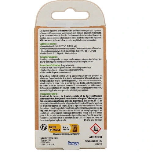 Vétosan Pipettes Antiparasitaires Chaton/Chat