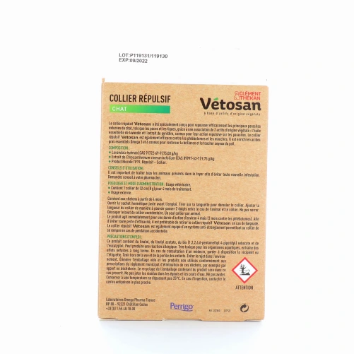 Vétosan Collier Répulsif Chat ou Chien