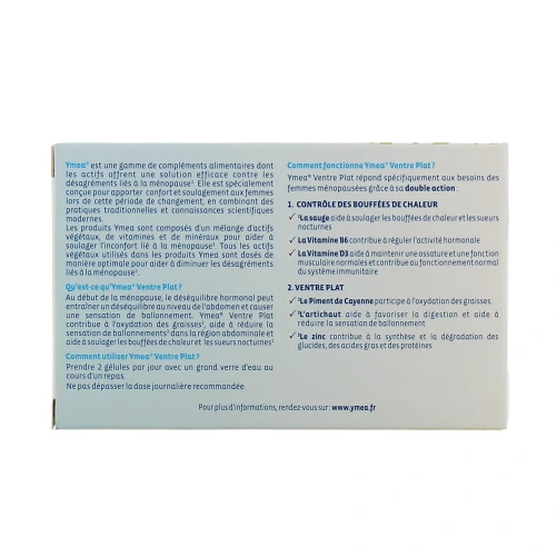 Ymea ménopause ventre plat 128 gélules