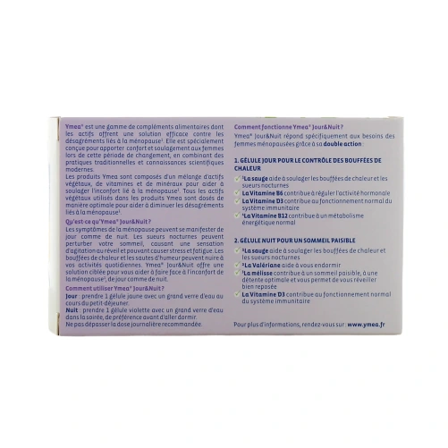 Ymea Ménopause Jour et Nuit - 64 ou 128 gélules