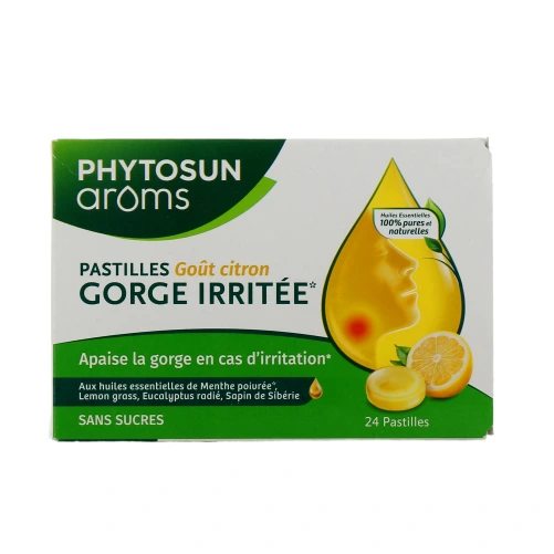 Phytosun Aroms Pastilles Gorge Irritée Citron Sans Sucres