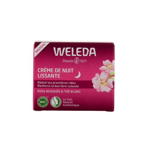 Weleda Crème de Nuit Lissante Rose Musquée et Thé Blanc