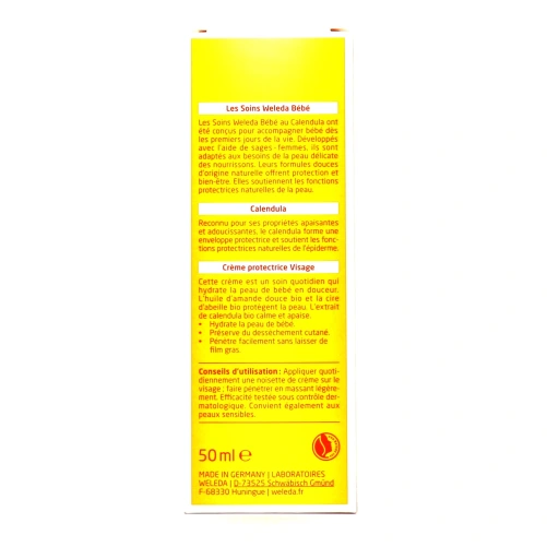 Weleda Bébé Calendula Crème Protectrice Visage Bio