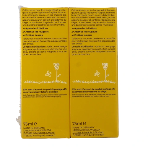Weleda Bébé Calendula Crème pour le change Bio