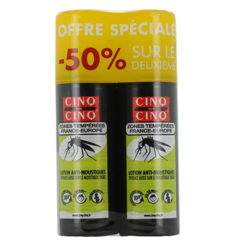 Cinq sur Cinq Lotion Anti-Moustiques Zones Tempérées