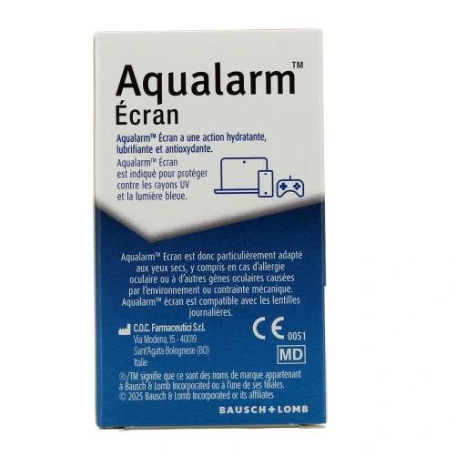 Aqualarm Écran