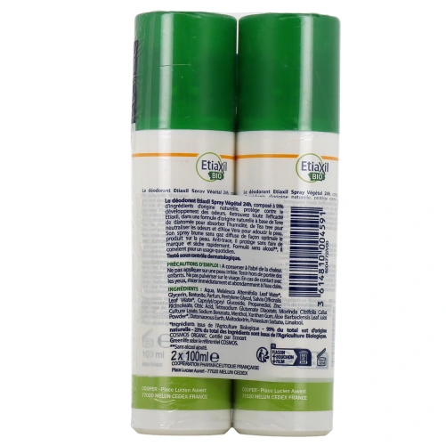 Etiaxil Bio Déodorant Spray Végétal 24h
