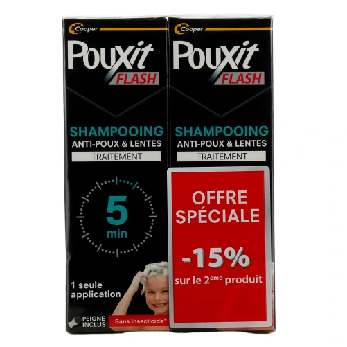 Pouxit Flash Shampooing Anti-Poux & Lentes