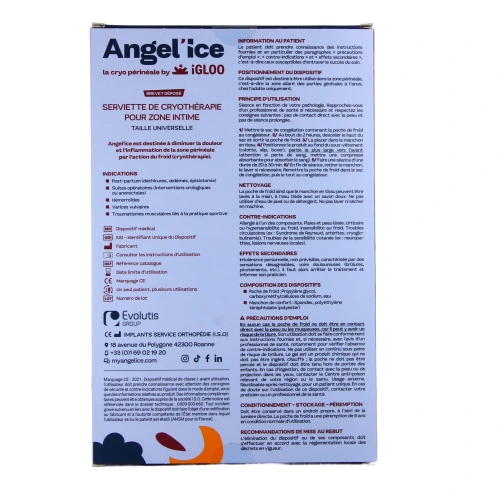 Angel Ice Serviette de cryothérapie pour zone périnéale