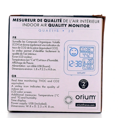 Mesureur de Qualité de l'Air Intérieur Quaelis 20