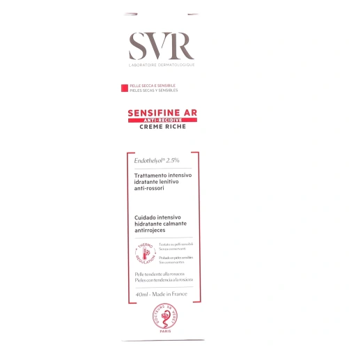 SVR Sensifine AR Crème riche soin intensif hydratant apaisant anti-rougeurs