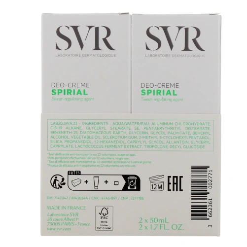 SVR Spirial Déo-Crème Anti-Transpirant 48 h
