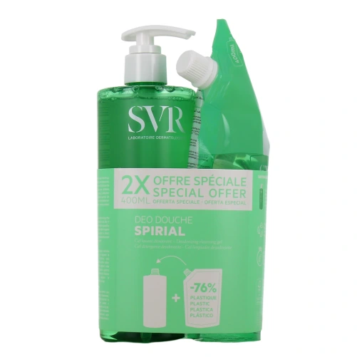 SVR Spirial Déo douche Gel lavant déodorant