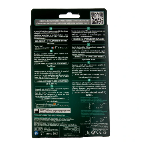 Urgo Douleurs 3 Recharges de Patch d’Électrothérapie Rechargeable