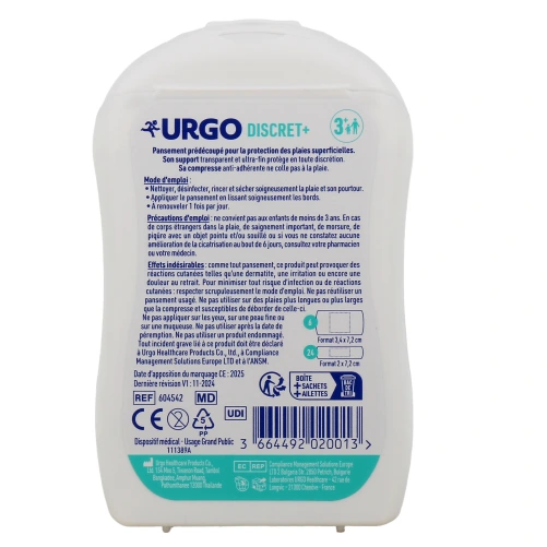 Urgo Pansements Discrets Transparents x30