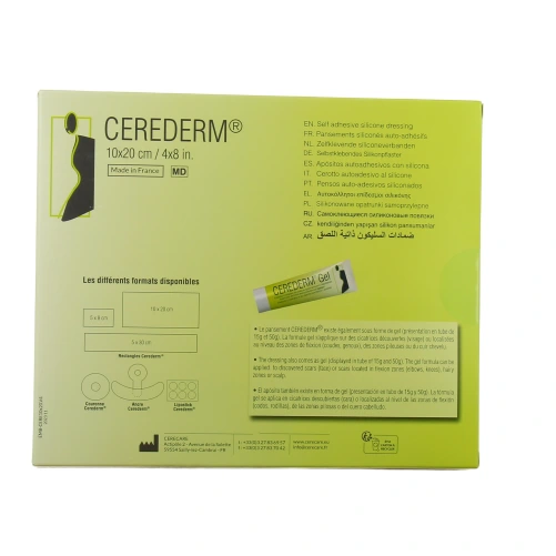 Cerederm Pansement Siliconé Rectangulaire