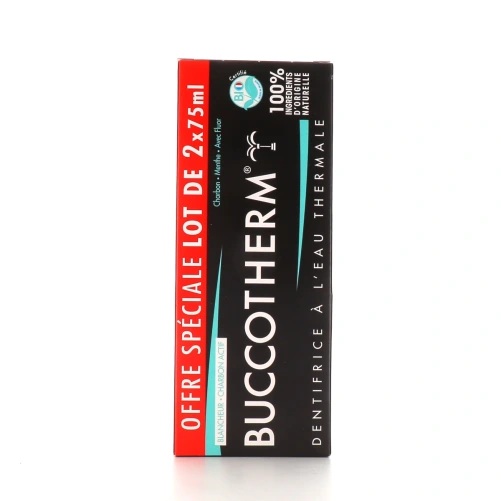 Buccotherm Dentifrice à l'Eau Thermale Blancheur Charbon