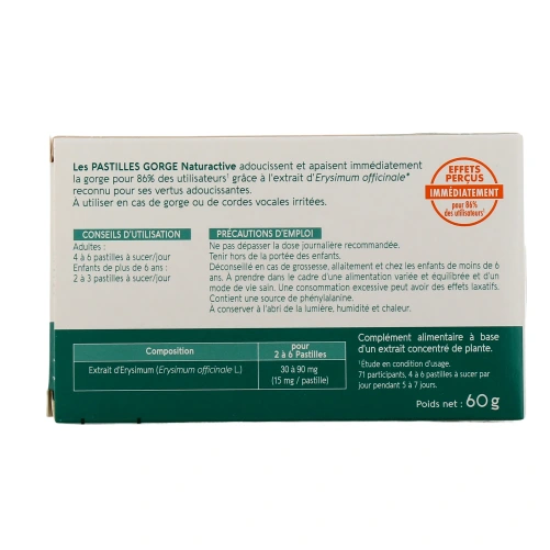 Naturactive Pastilles Gorge Irritée ou Sensible