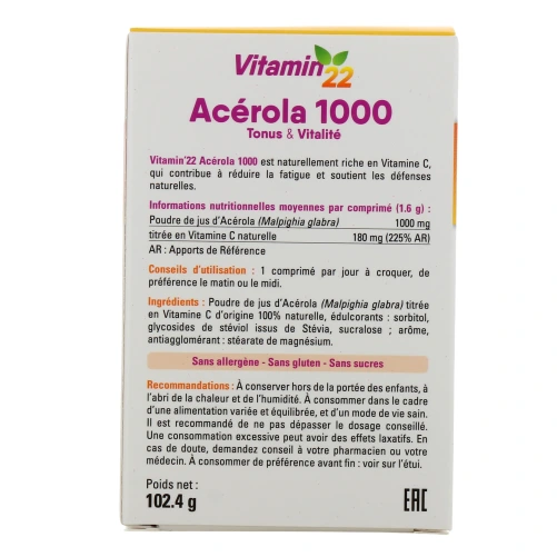 Vitamin'22 Acérola 1000 Vitamine C